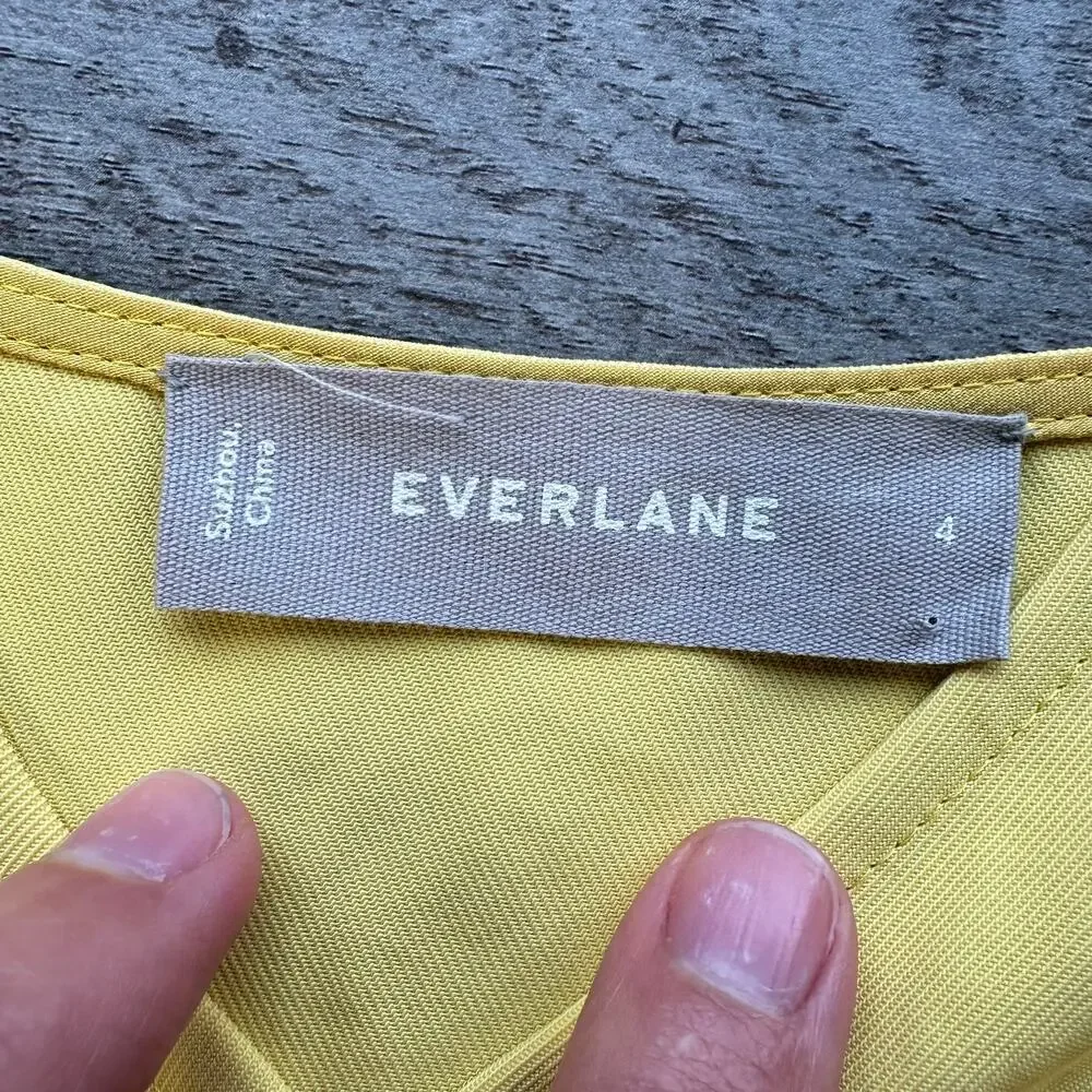 Everlane Yellow Tank Wrap Dress Size 4 Sunshine Yellow